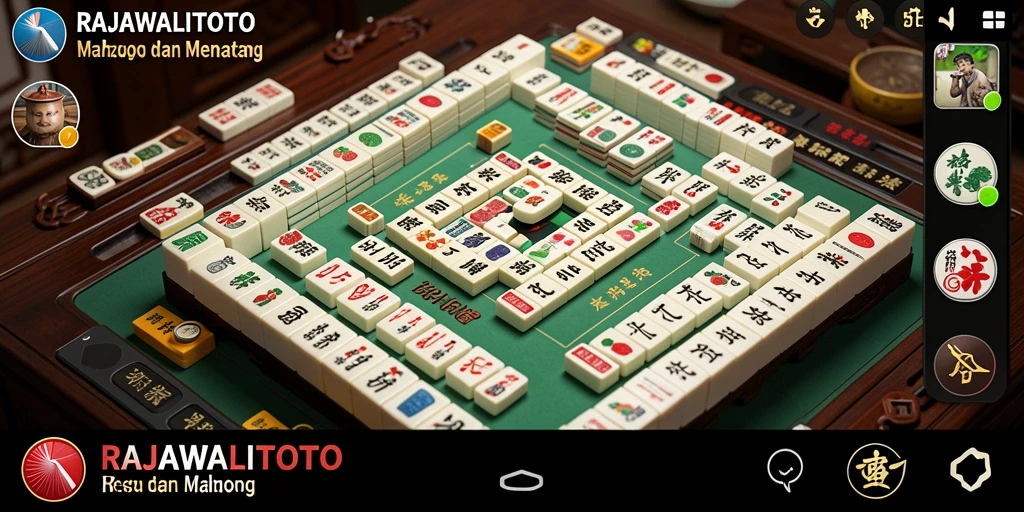 Tangkapan layar <strong>RAJAWALITOTO</strong> menampilkan gameplay Mahjong yang mengasyikkan.