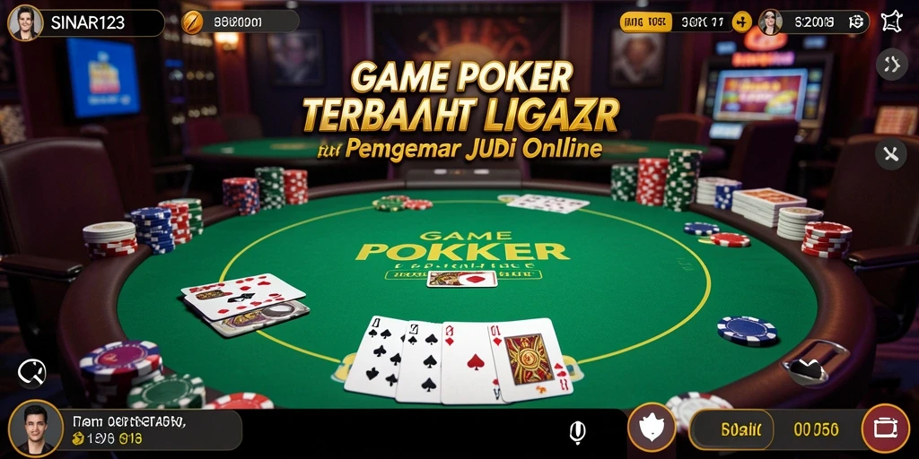 Tangkapan layar gameplay Poker di SINAR123 yang menegangkan.