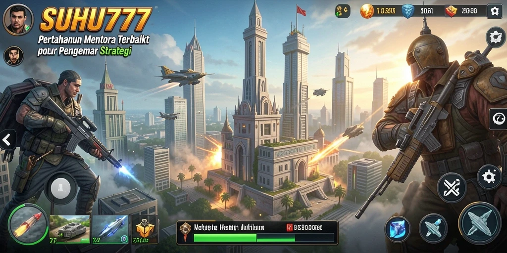 Tampilan menara pertahanan dalam gameplay SUHU777 yang mendebarkan.