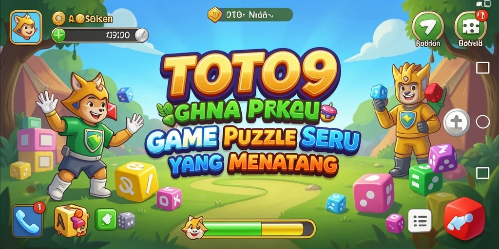 Screenshot gameplay TOTO9 yang menunjukkan tantangan Puzzle.